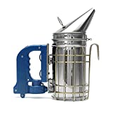 Ahumador eléctrico SM SunniMix para fumar abejas, herramienta de apicultura, acero inoxidable, plástico, plata, azul